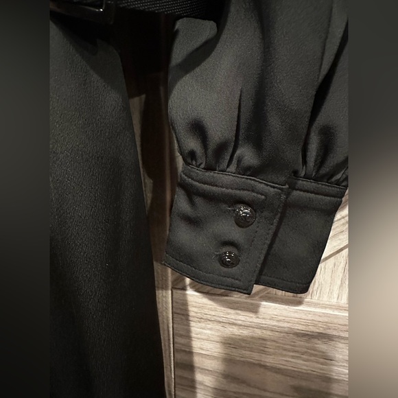 NWT Karl Lagerfeld Logo Belt Handkerchief Hem Midi Dress - Picture 9 of 12